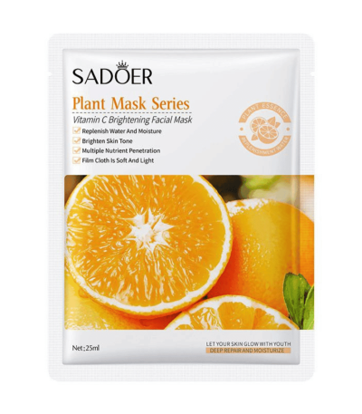 Plant Mask Series Vitamin C Brightening Facial Sheet Mask -Sadoer