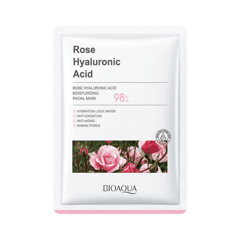 Rose Hyaluronic Acid Facial Sheet Mask - Bioaqua