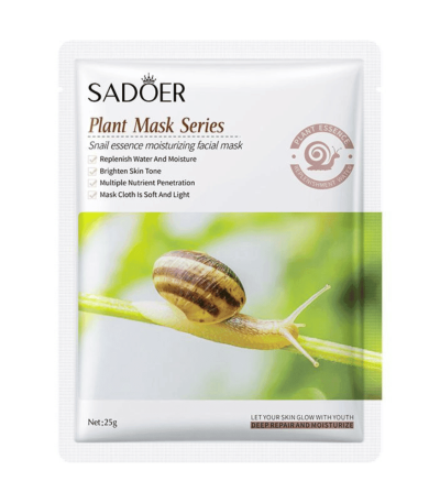 Plant Mask Series Snail Essence Moisturizing Facial Mask - SADOER