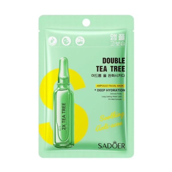 SADOER Double Tea Tree Ampoule - Facial Sheet Mask