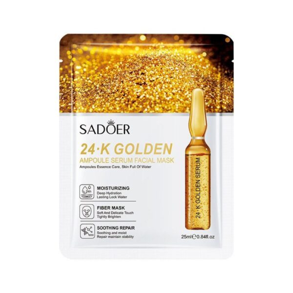Sadoer 24k Golden Ampoule Serum - Facial Sheet Mask
